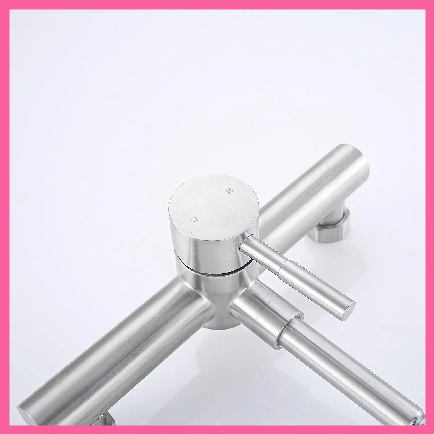 صنبور المطبخ المثبت على الحائط من ABNM مقاس 8 بوصة، مع بخاخ مرن مزدوج الوظيفة، خلاط صنبور بار مصنوع من الفولاذ المقاوم للصدأ