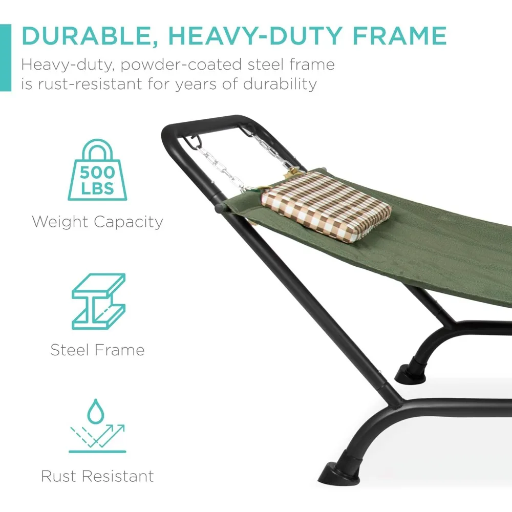Hanging bed with bracket, capable of bearing 500LB