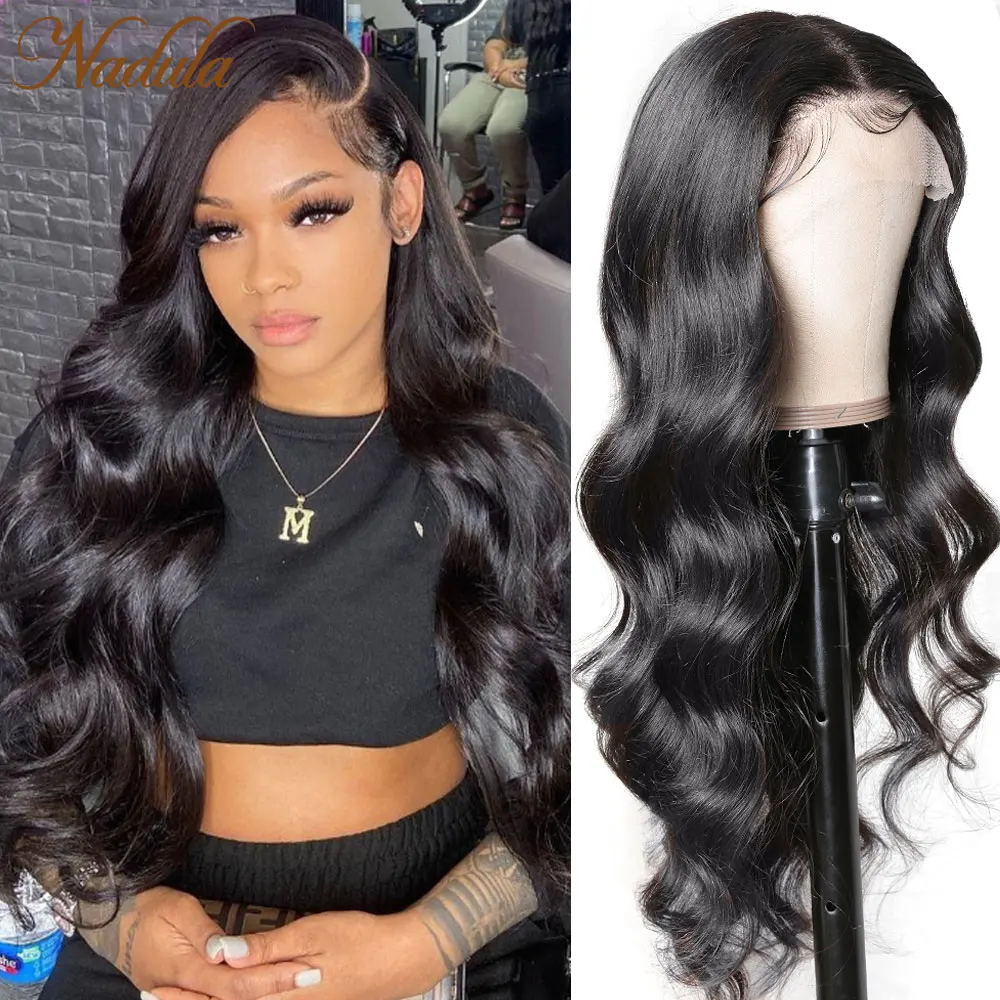 Nadula 28inch Body Wave Lace Frontal Wigs 13X4 Lace Front Human Hair Wigs Brazilian Body Wave Human Hair Wigs For Black Women