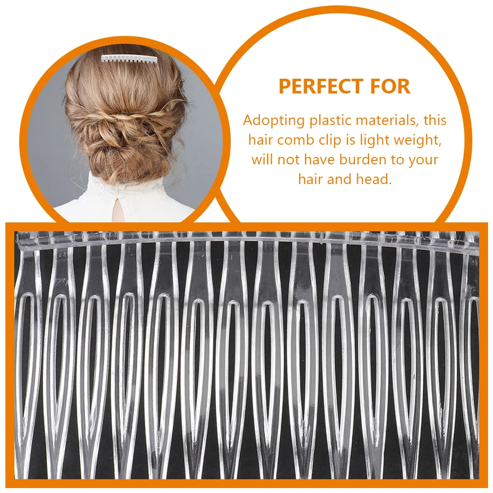 

Transparent Comb for Women Lightweight Plastic Side Hairpin Wedding Bridesmaid Accessories Stylish Formal Hair Clip Veil Comb