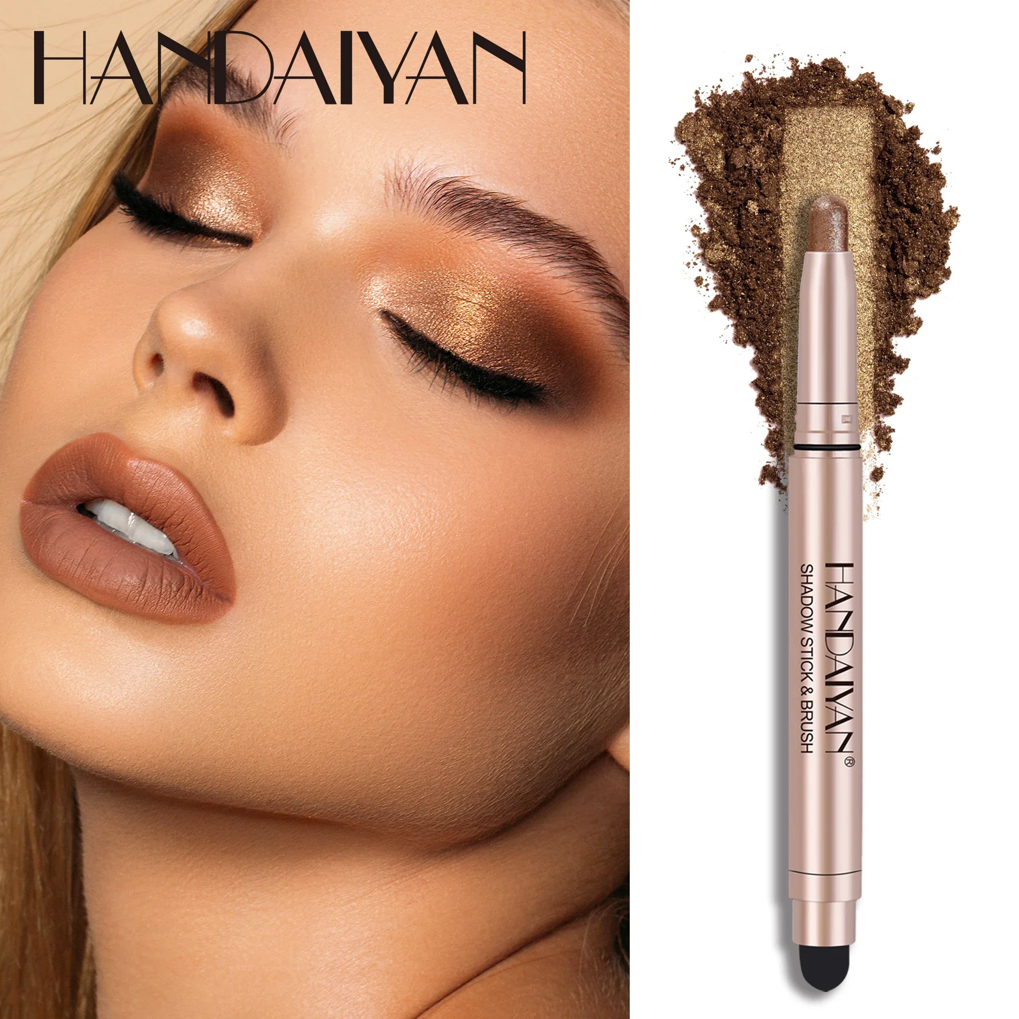 Bâton d'ombre à paupières nacré, ver à soie, Double tête, paillettes scintillantes, mat, ensemble de crayons, surligneur imperméable, maquillage, 12 pièces