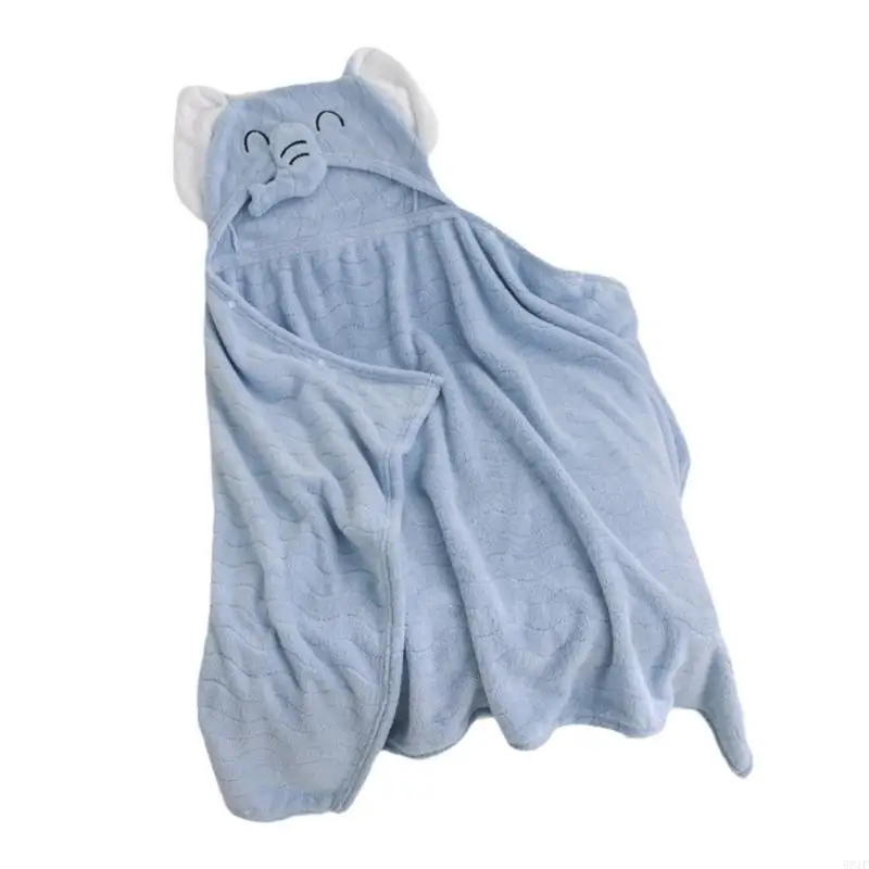 

581F Милый мультяшный халат для новорожденных, банный халат из флиса, банное полотенце с капюшоном, дизайн