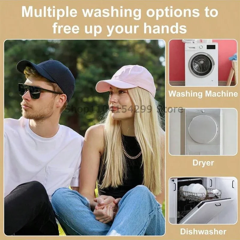 Portable Hat Washing Protection Bag, Anti-Deformation Baseball Cap Cleaning Bag, Washable and Machine Washable - Soft Mesh Stora