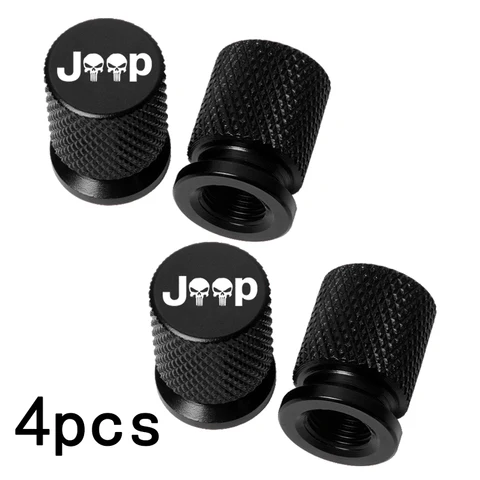 Колпачки На Ниппели Для Jeep Renegade, Compass, Wrangler, Patriot, Grand Cherokee, Rubicon, Из Алюминия С ЧПУ, Водонепроницаемые