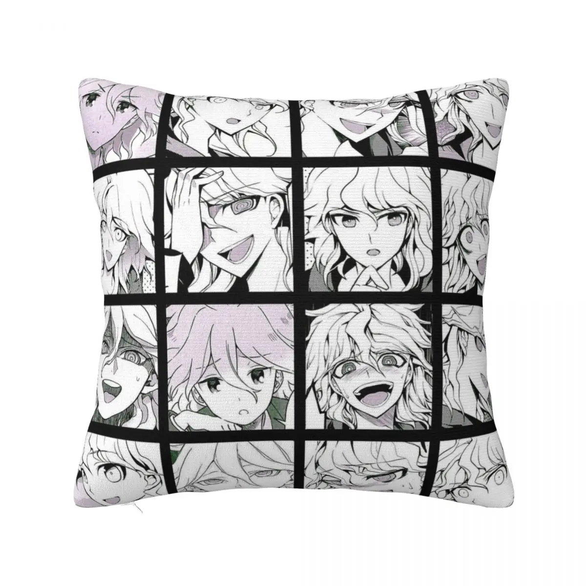 Nagito Komaeda Manga Pillowcase Printing Polyester Cushion Cover Decor Danganronpa Game Pillow Case Cover Home 40X40cm