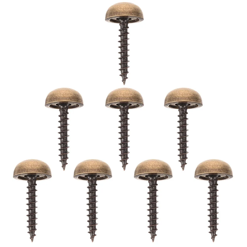 8Pcs Brass Decorative Cap Screws Kit for Home Decor Furniture Upholstery Mirror Wall Mounting Resistant Screw Covers