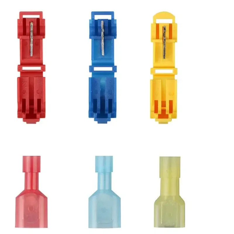 60/120/240PCS Box Crimp Terminal T-type Terminal Block Cable Connectors Electric Wire Connector Electrical Terminal Block