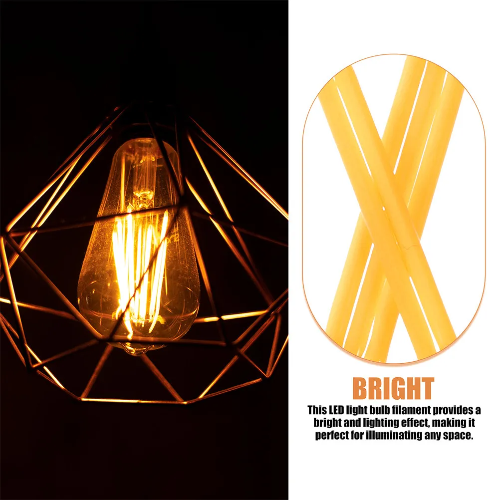 

50 шт. светодиодных ламп-филаментов 2700K, теплый свет, жесткий филамент, сменные детали для люстр, настенных светильников, диодов