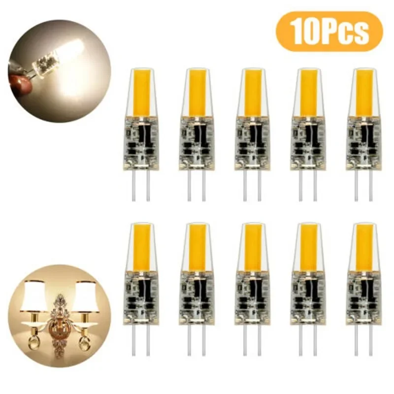 Pop 10/20Pcs Mini G4 Led Silicone Lamp Dimmable Bulb 12V Home Lighting Cob Lights Bulbs Cool White Warm For Chandelier Spotlight
