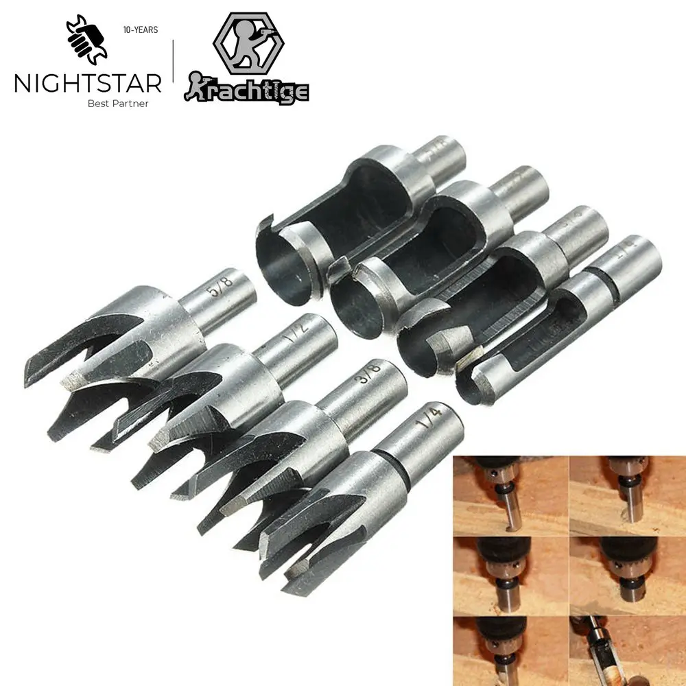 Wood Plug Cutter Cutting Drill Bits Tenon Dowel Maker Plug Hole Cutter 5/8