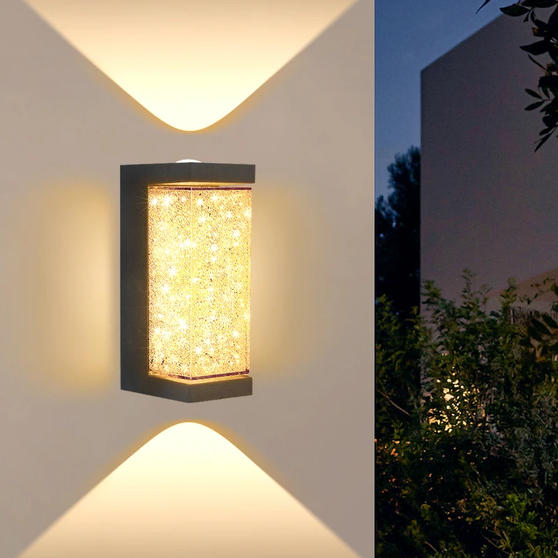 Outdoor Water diamond Wall Lamp IP65 European Luxury Crystal LED Wall Lamp for Porch Corridor Villa Hotel  Wall Lamps 10w