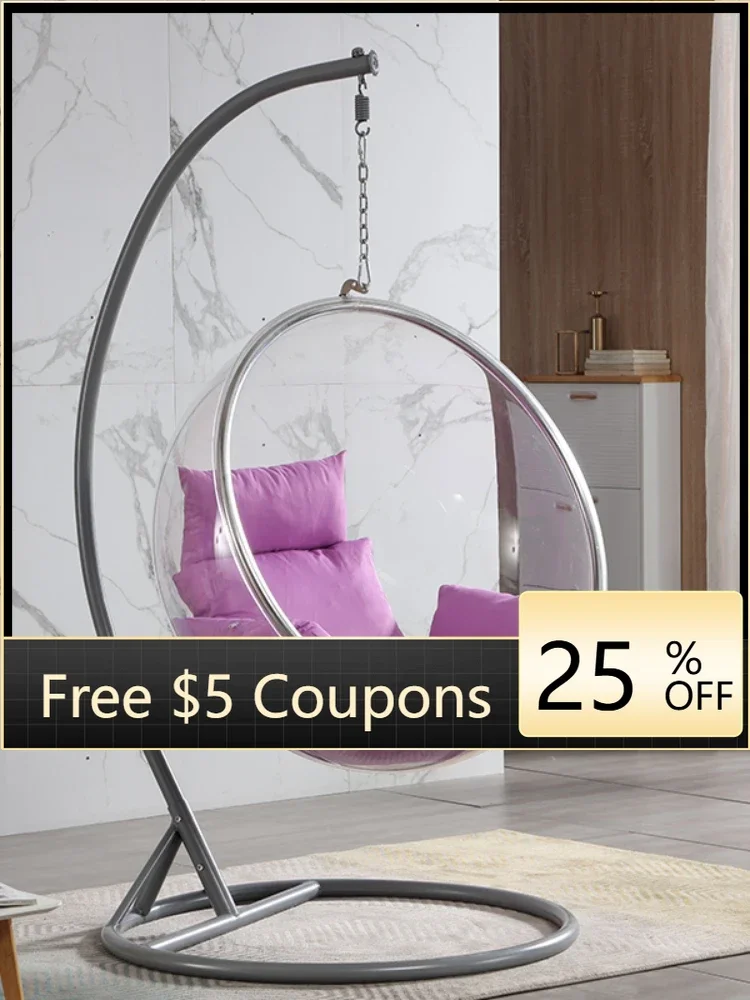 

AA Lnternet Celebrity Glider Acrylic Basket Nordic Glider Swing Balcony Leisure Chair