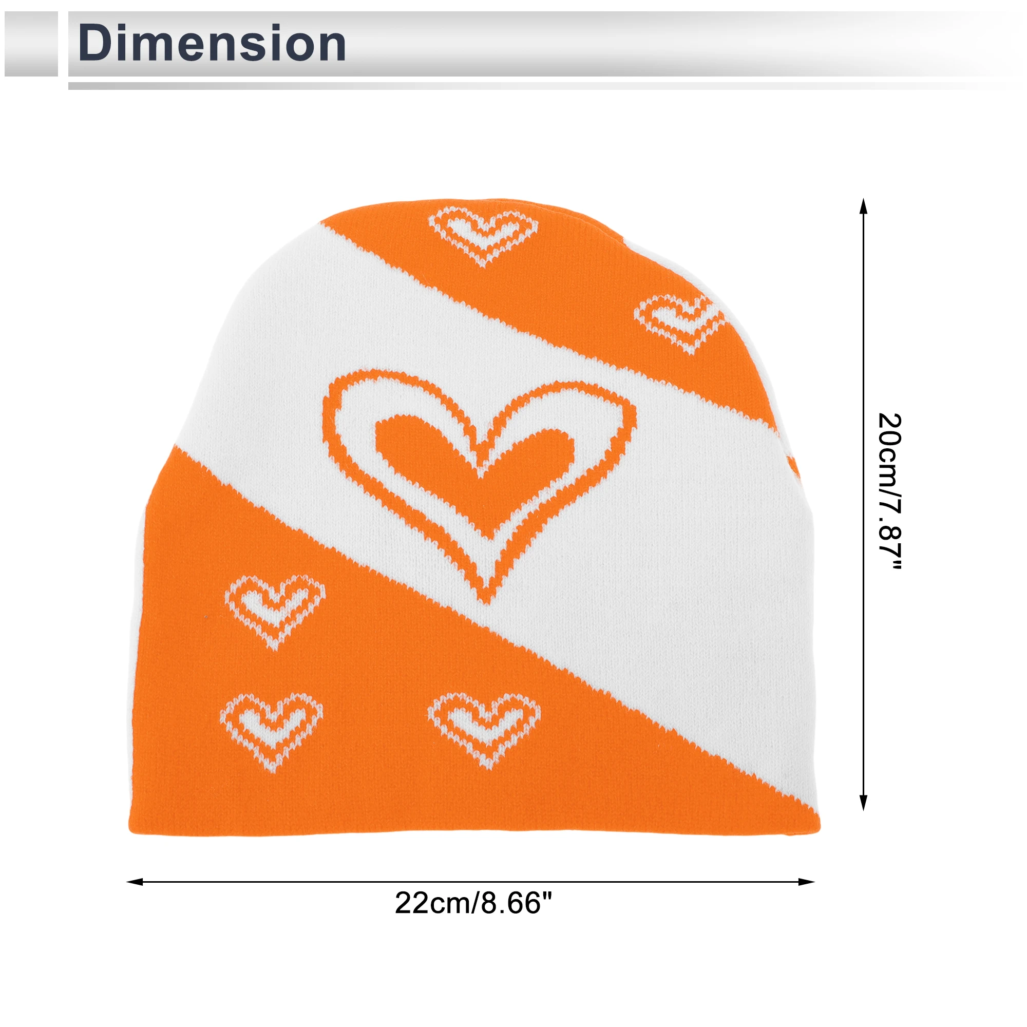 

X Autohaux Cycling Hat Warm Comfortable Breathable Hard Hat Liner Pattern Acrylic Orange White 7.87"x8.66" 1 Pc