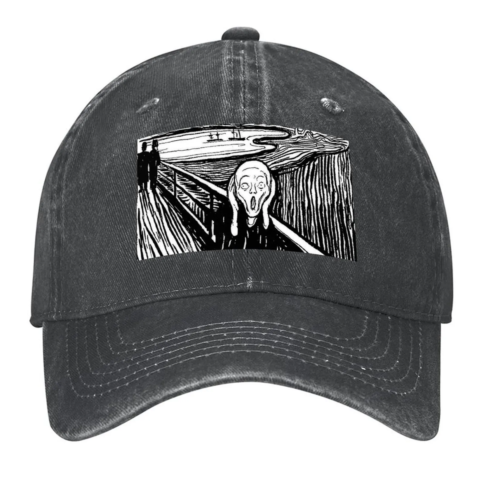 

Edvard Munch - The Scream,1895, lithography Baseball Cap Luxury Hat Rugby fun hats Fishing cap Designer Man Women's