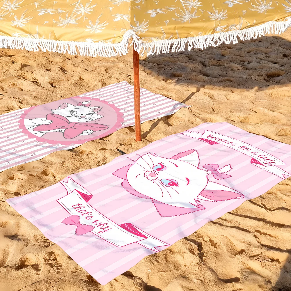 Cartoon M-marie Cat Towel For Beaches Yoga Studios Gyms Hot Springs Swimming Pools And Picnics