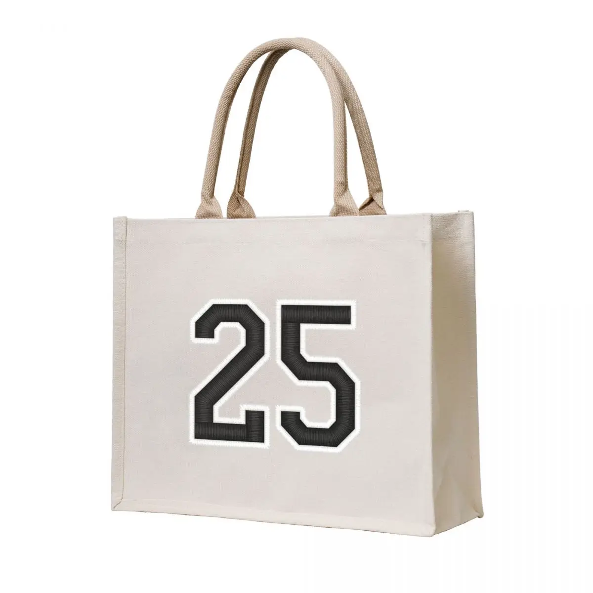 

25 Black Jersey Sports Number twenty-five Football 25 Tote Bag Shopper handbag Handbags women Handbags Shopping bags
