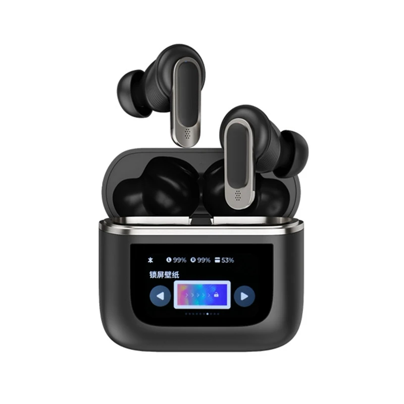 V8 Wireless In-Ear Headphones Earbuds ANC Noise Cancelling Headphone In Ear Touch Screen Controls Headset