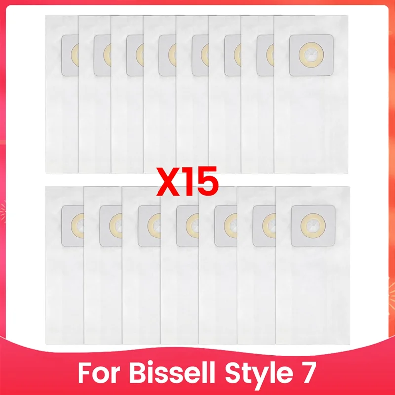 

ABGH-15 шт. сменные мешки для пылесоса для Bissell Style 7 1739 3522 3525 3545 3550 3554 6592 серии запасная часть # 32120
