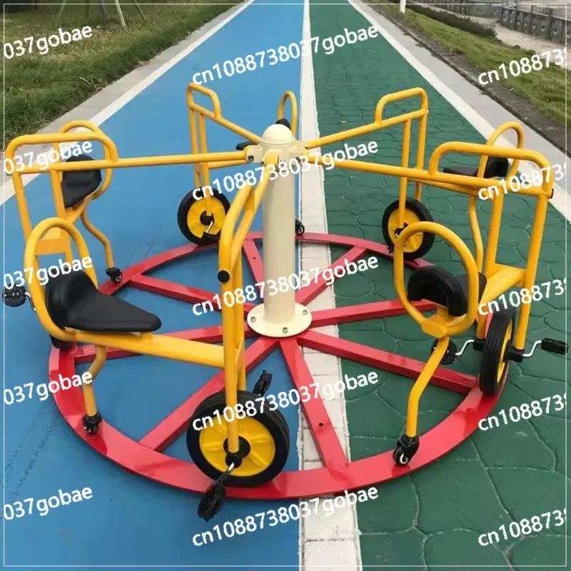 Kindergarten Carousel, Multi-person Rotating Bicycle, Children's Special Stroller, 3-4 People, 6-8 People Outdoor Toy Car