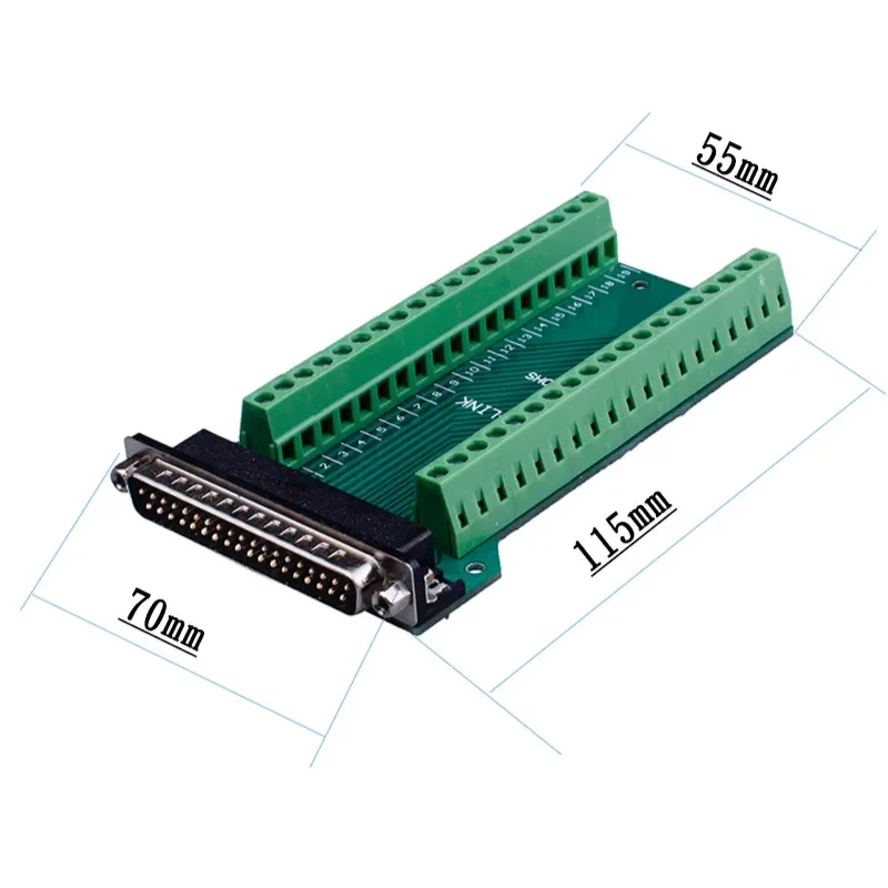 DB37 Female/Male Connector D-SUB 37 Pin Port Terminal Breakout Connector Solder-Free Adapter Terminal Connectors for DB Cable