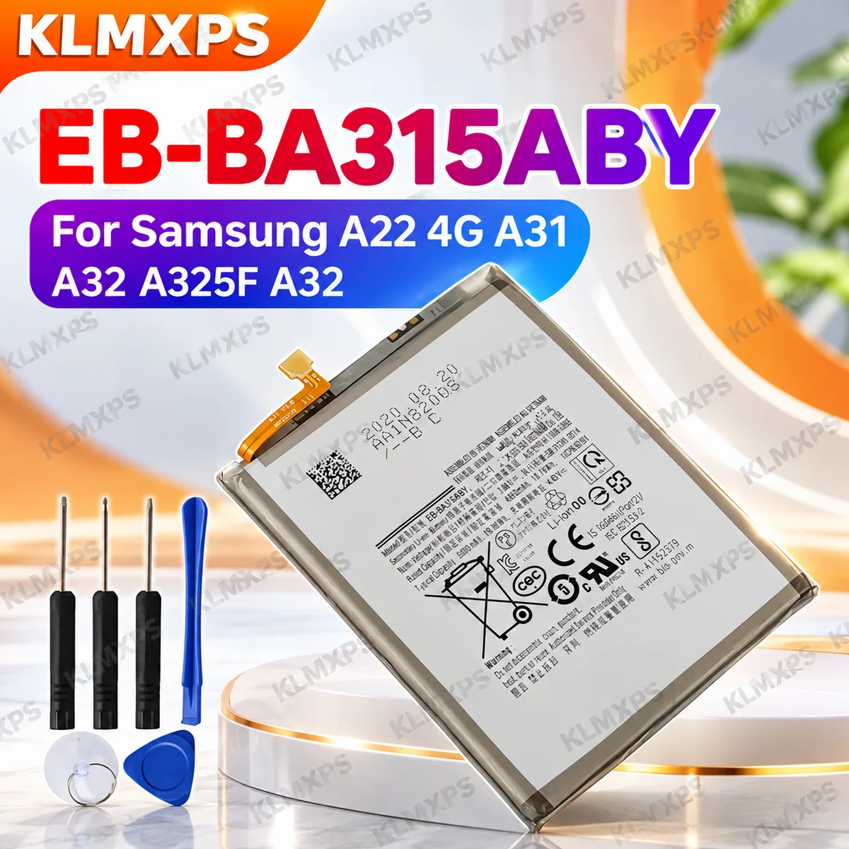 EB-BA315ABY 5000mAh Compatible Replacement Battery for Samsung Galaxy A31 2020 SM-A315F/DS SM-A315G/DS A325F A22 4G Smartphone