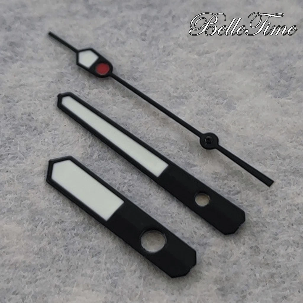  NH35 Hands Set Black Watch Hands C3 Green Luminous For NH35 NH36 NH38 NH70 NH72 Movement Watches Pointers