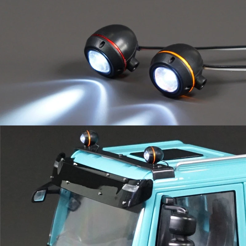 1 paar LED Licht Zoeklicht Spotlight Lamp voor 1/14 Tamiya RC Truck Kipper SCANIA 770 S MAN 1/10 RC Crawler Auto Traxxas DIY