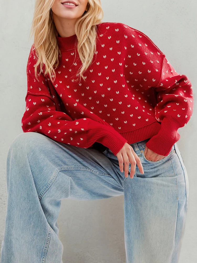 

New Winter Fashion Woman's Short Sweater,Long Sleeve Sweater,Casual Sweater,Cozy Sweaters,Pullovers,Knitwears,Woman's Clothing