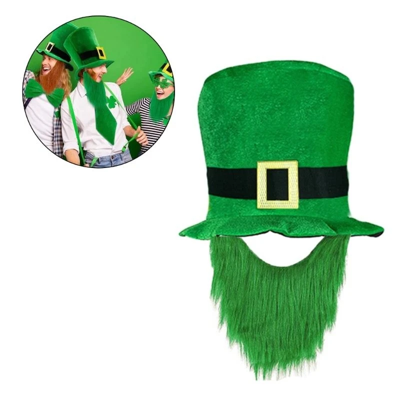400A Shamrock Cowboy Hat St Patrick Day Party Decoration Carnivals Party Green Hat