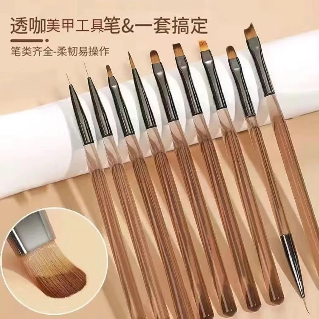 

Japanese Nail Art Brush Set Gel Brush Liner Pen Ultra Fine Painting Tools Professional Complete Kit for Nail Tech DIY