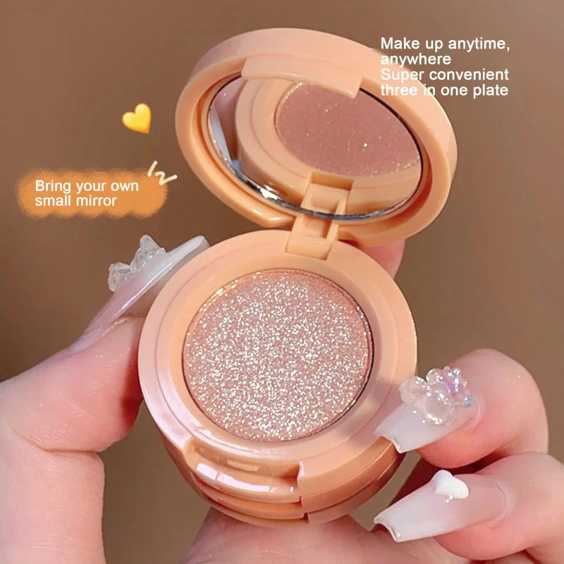 3 In 1 Highlighter Powder Palette Contour Bronzer Glitter Face Long-Lasting Shimmer Eyeshadow Cosmetic trucco coreano perla