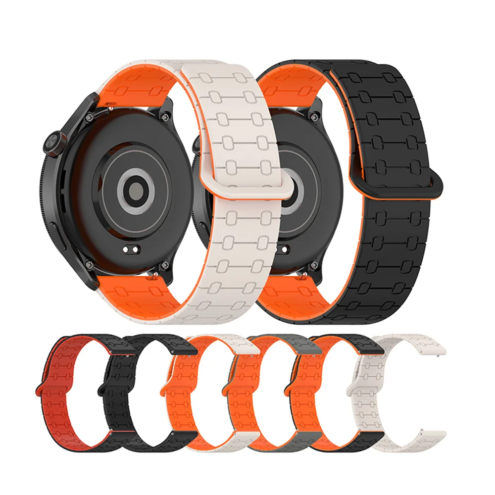 

For HUAWEI/Garmin/Realme Series Watch Strap Universal 22mm Magnetic Silicone Watch Band
