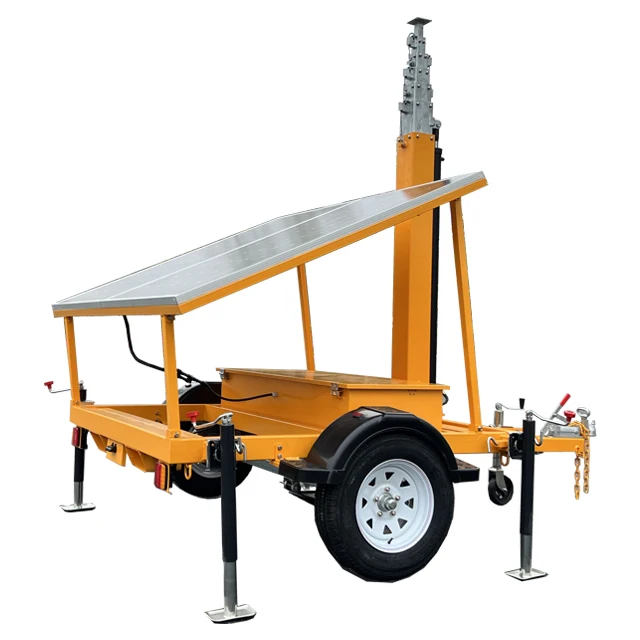 Light Tower Solar Light Trailer Portable LED Floodlight Trailer
