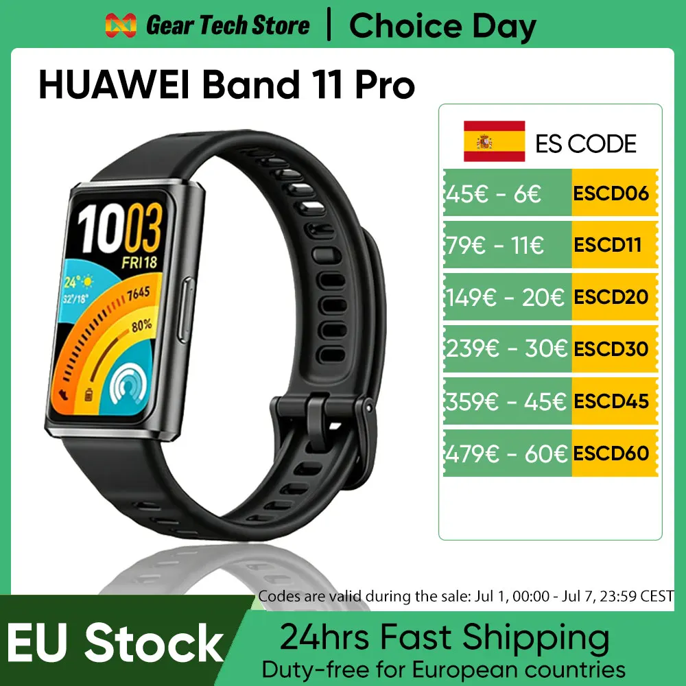 Versión Global HUAWEI Band 11 Pro Smartwatch 1.62 pulgadas AMOLED 2.4 GHz Bluetooth 6.0 Recordatorio de mensajes Frecuencia cardíaca y SPO₂ Android e IOS