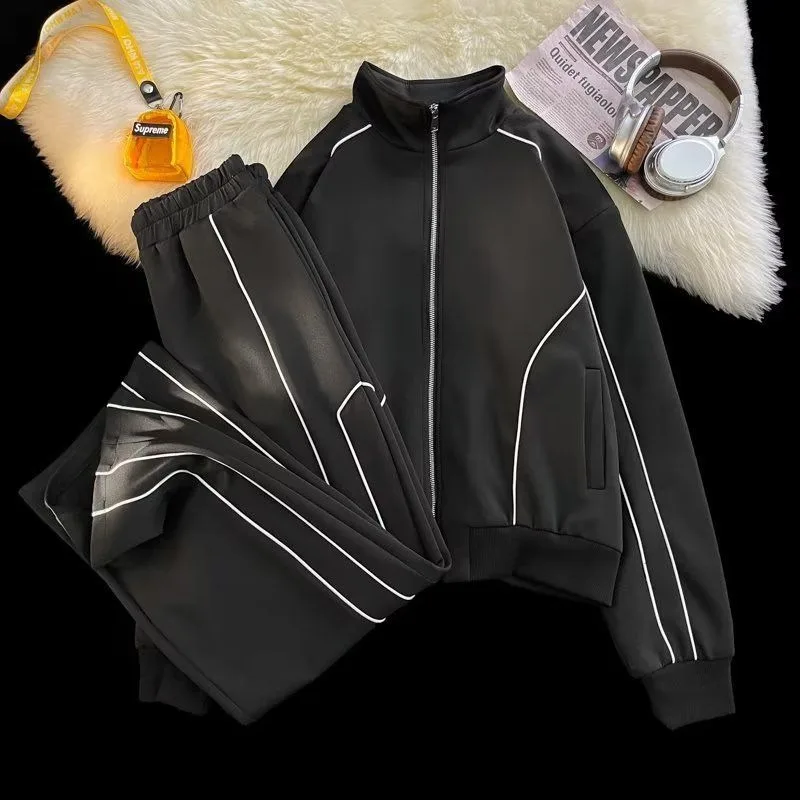 

Spring Auutmn Men's Sets Casual Two Pieces Pant Sets Demi-season Sport Jacket Cardigants Straight Pants Tracksuit Men Clothing