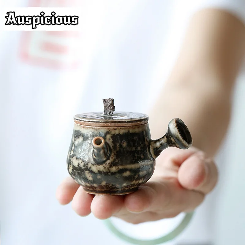 35ml Creative Coarse Pottery Fingertip Cute Mini Teapot Handmade Kung Fu Tea Set Tea Ceremony Accessories Coffee Table Ornaments