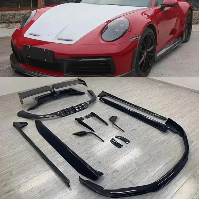 

Real Carbon Fiber Bumper Front Lip Rear Diffuser Side Skirt Spoiler Wind Knife Body Kit For Porsche Carrera 911 992 2019 -2023