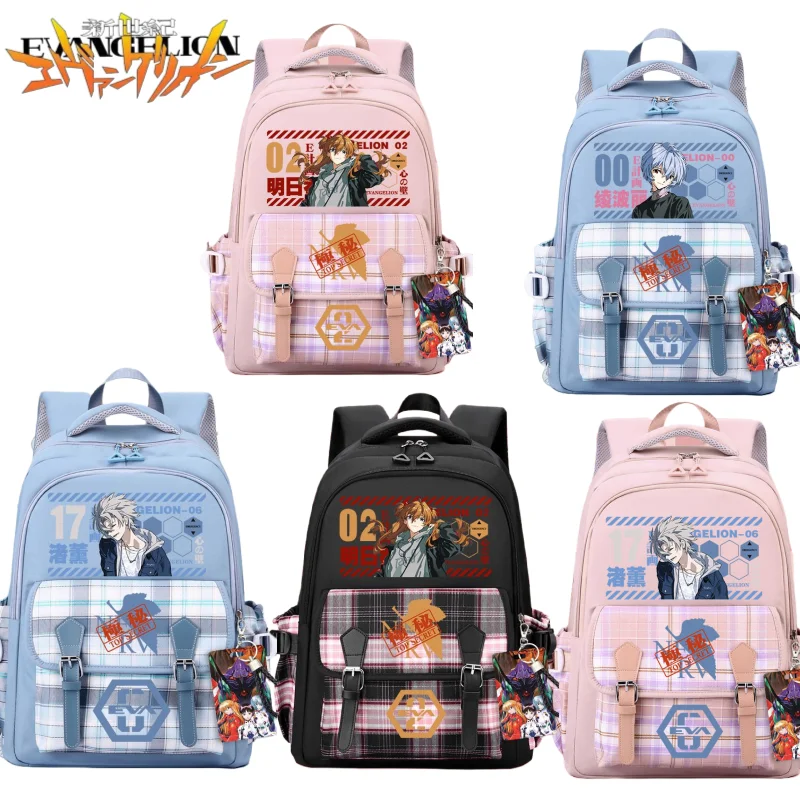 

NEON GENESIS EVANGELION Ayanami Rei Ikari Shinji School Bag High Value Cartoon Large Capacity Student Spine Protector Backpack