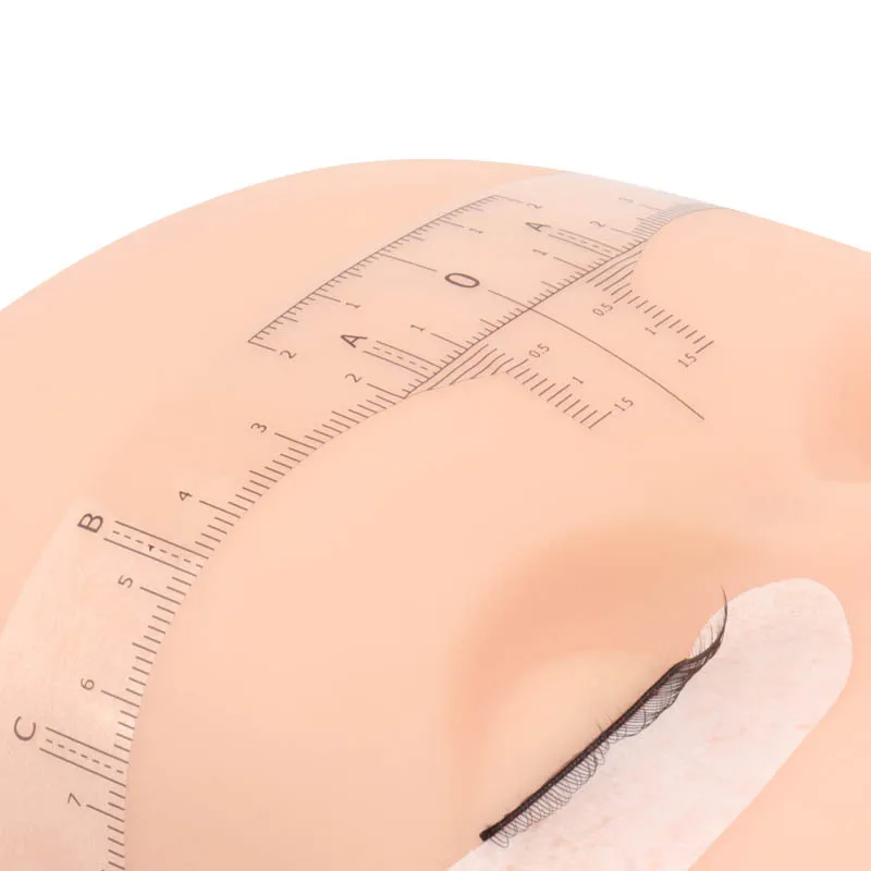 

50 шт. одноразовая линейка для татуировки бровей, наклейка для микроблейдинга, инструменты для измерения татуировки для перманентного макияжа