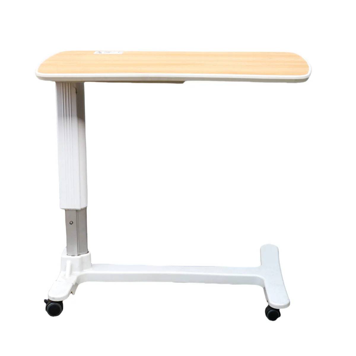 Height Adjustable Movable Dining Table Aluminium Alloy Prop ABS Tabletop Medical Patient Bedside Hospital Dining Table