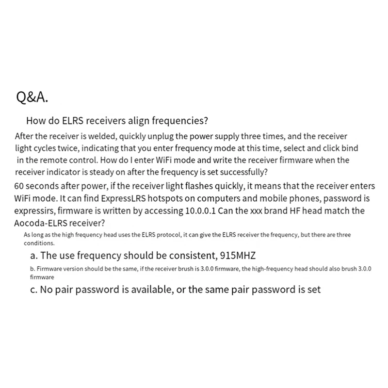 For Aocoda ELRS 915Mhz Receiver 500MW 20Dbm Remote Control Model UAV Receiver CRSF For FPV RC Drone Airplane Black