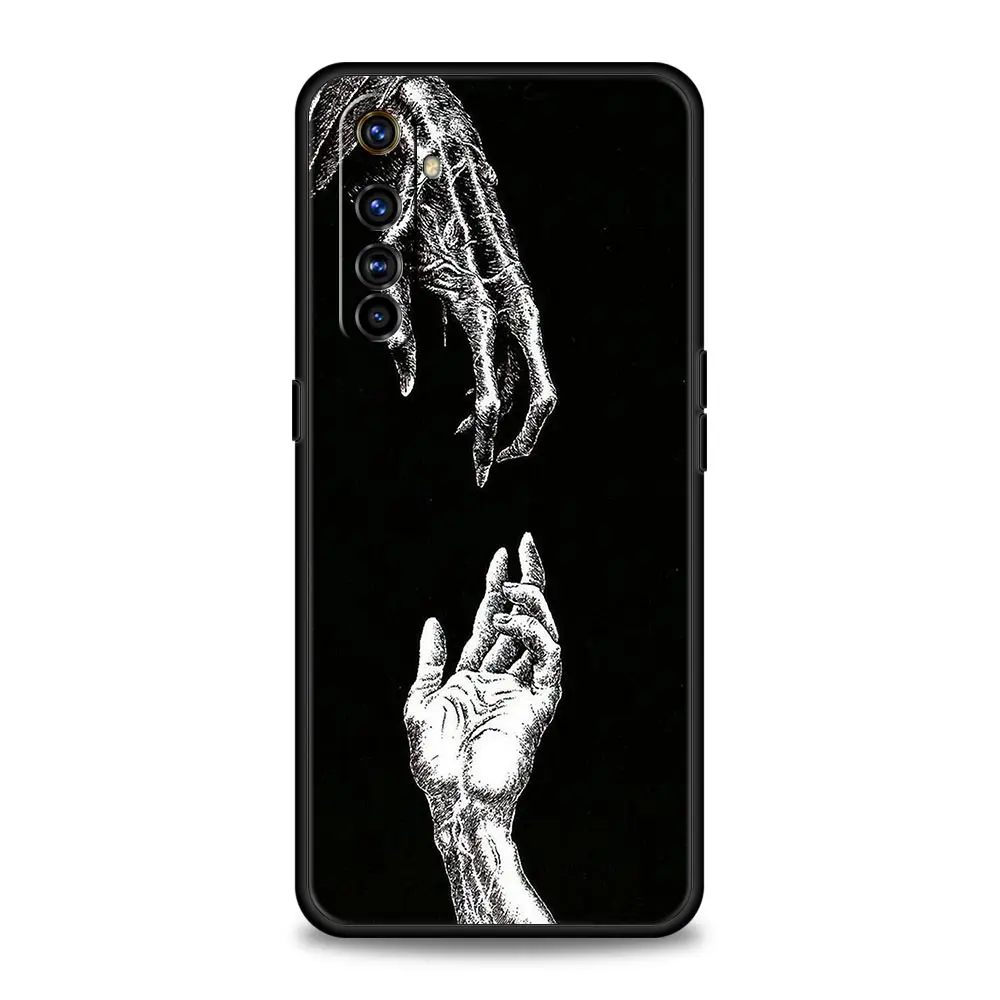 moon Tarot cat Aesthetic For Realme GT Neo 2 3 3T Phone Case For Realme 10 9 8 5G 7 6 GT2 Pro Plus 9i 8i C21 C11 C25 C35 Cover