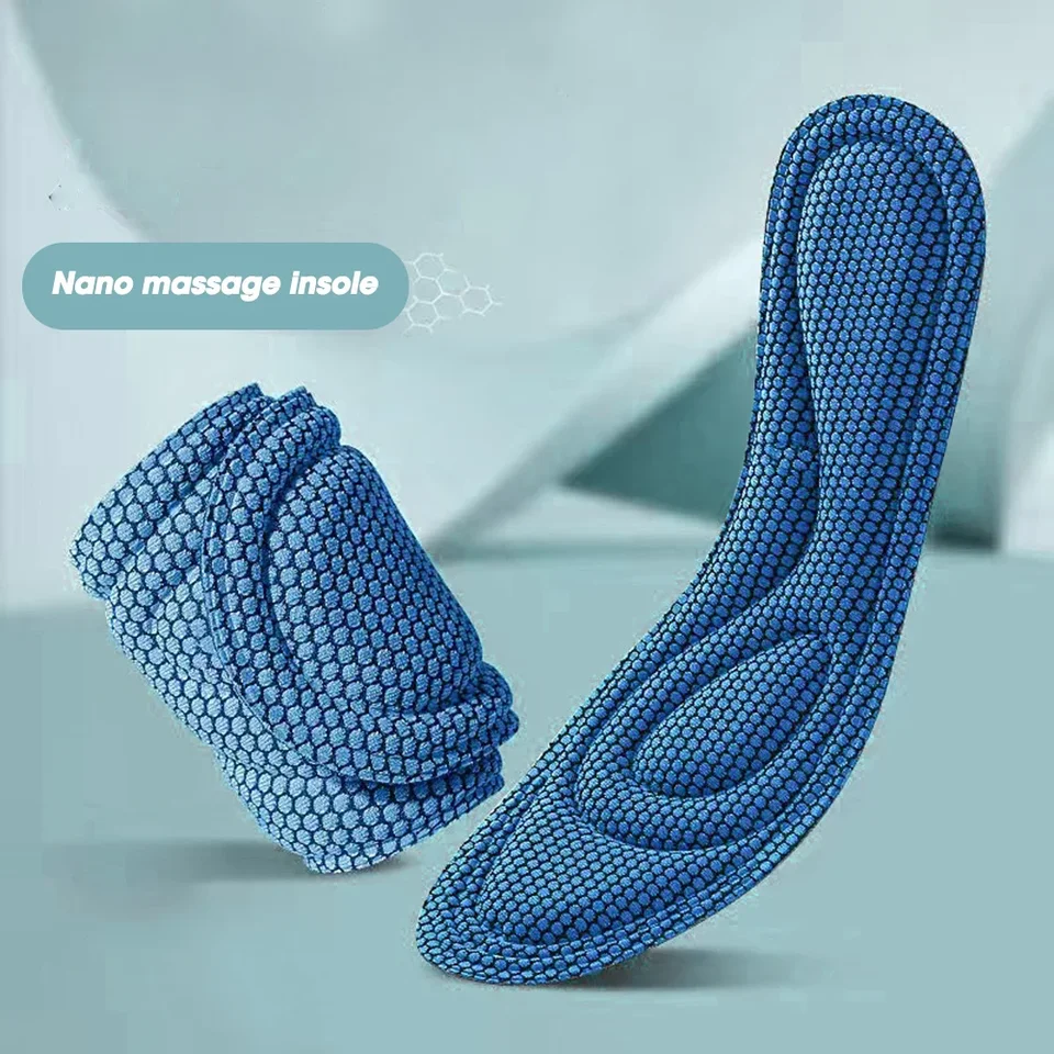 4pcs Memory Foam Orthopedic Insoles for Shoes Men Women Nano Antibacterial Deodorization Insole Sweat Absorption Running Cushion, image 5
