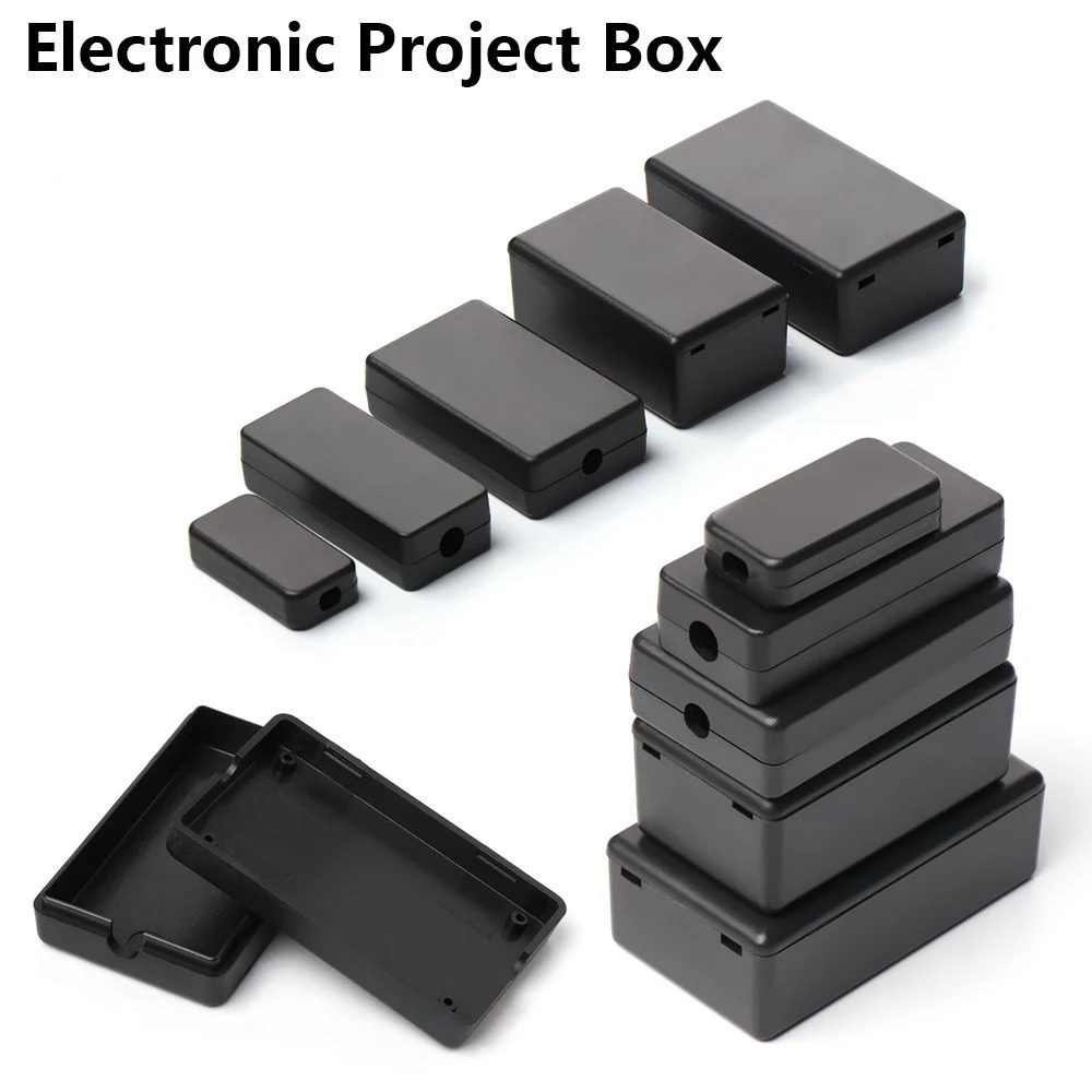 9 Größen abs Kunststoff elektronische Projekt box hochwertige schwarze Instrumenten koffer Gehäuse