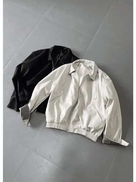 

Cleanfit ort Flight Jaet Men's Autumn Faion Harington Coat Tawny Zipper Wear Resistant Straight Hemline Collar