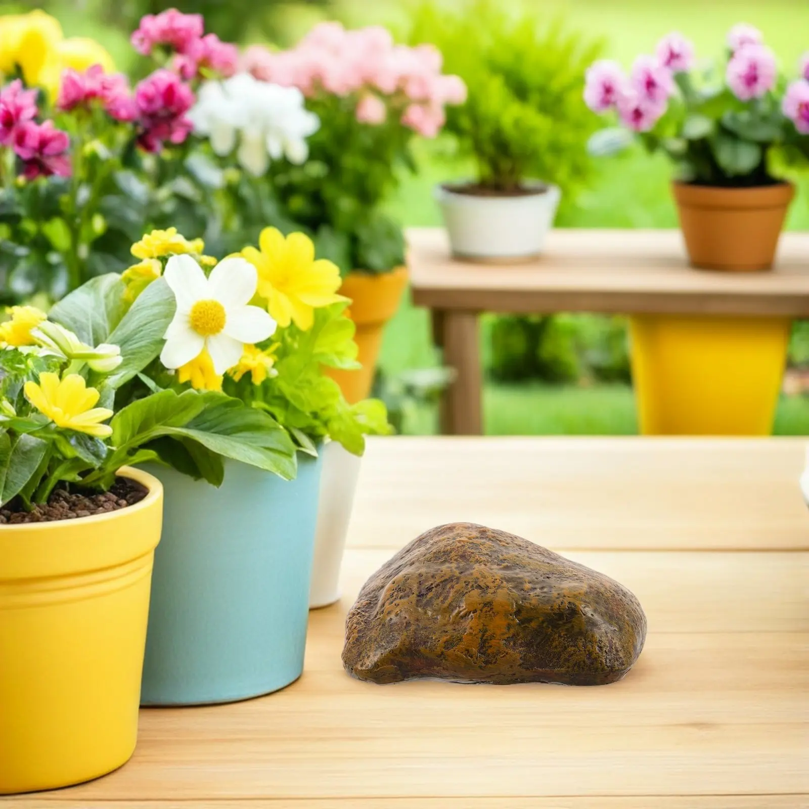 Outdoor Waterproof Key Box Stone Shape 3.7x2.2x1.6 Inch Hidden Key Holder for Garden Yard Patio Anti-Theft Box
