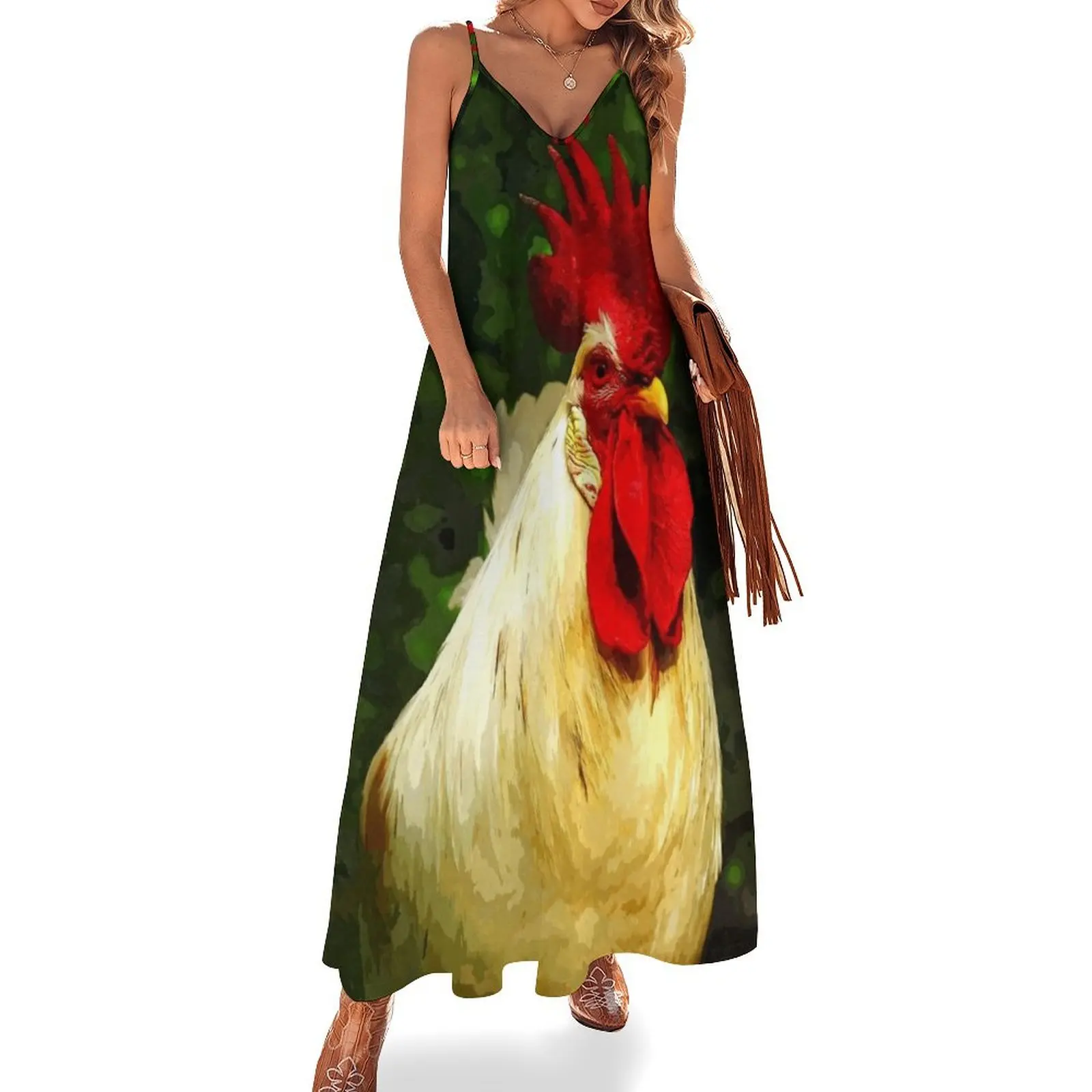

Rooster Sleeveless Dress women's summer jumpsuit Clothing Dress
