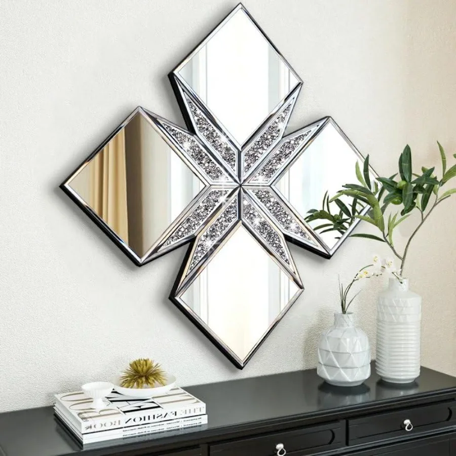 Crushed Diamond Decorative Mirror 22.25x22.25