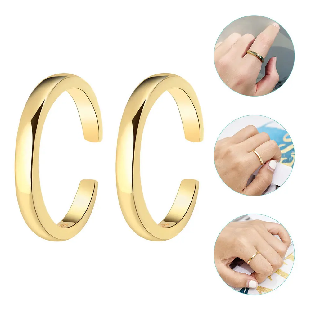 

2Pcs Toe Rings Adjustable Open Rings for Women Comfortable Fade-Resistant Toe Ring Jewelry Suitable for Fingers