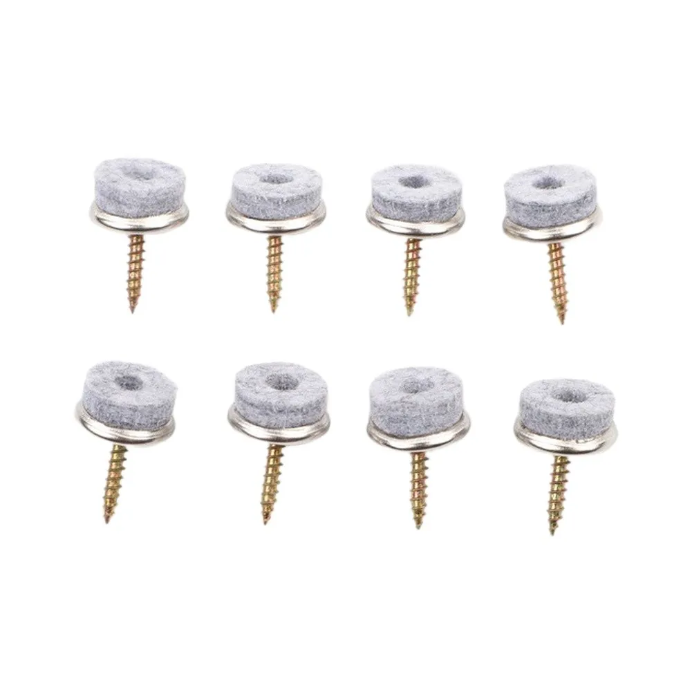 With Screw Furniture Felt Glide For Home Furniture Furniture Pads Non-Slip 18m 24Pcs/set Chair Glider Set  With